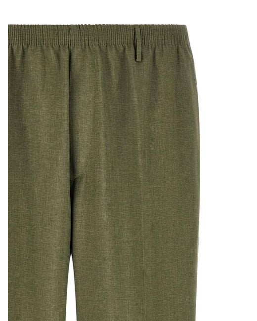 Cellar Door Green Straight Elasticated Trousers for men