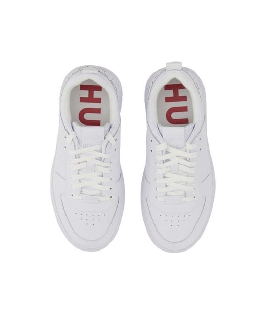 HUGO White Logo Sneakers for men