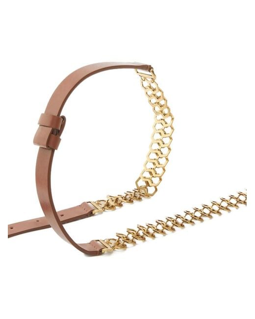 Pinko White Chain Insert Belt