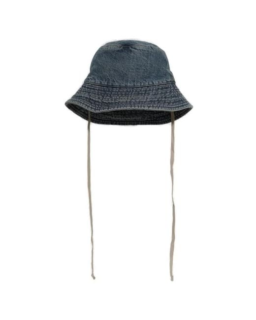 Rick Owens Black Solid Bucket Hat