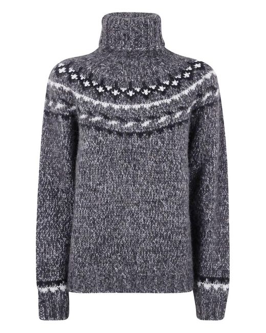 P.A.R.O.S.H. Gray P. A.R. O.S. H. Moline' Turtle Neck Sweater