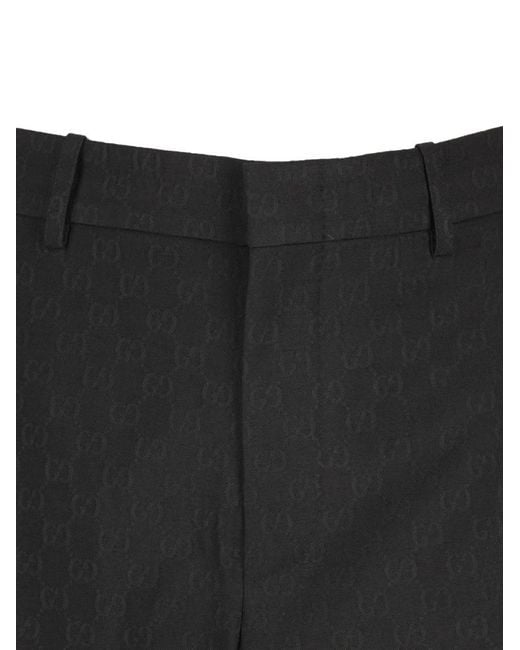 Gucci Black Tailored Flat Front Pants for men
