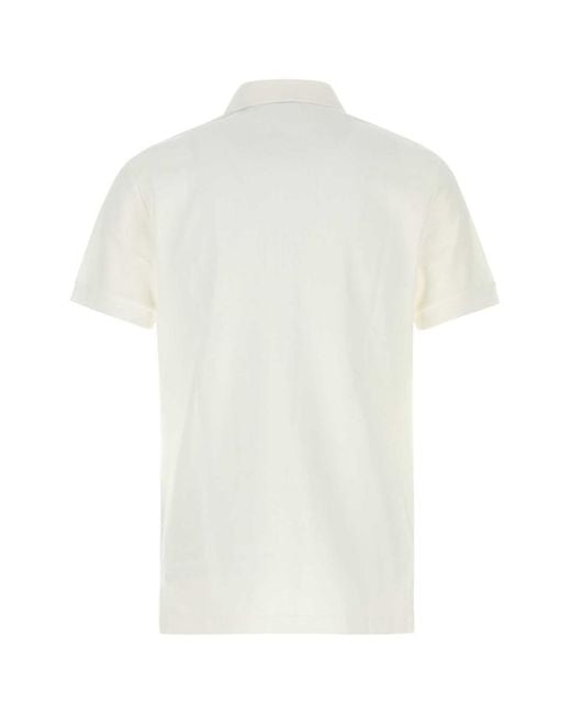 Burberry White Solo Polo for men