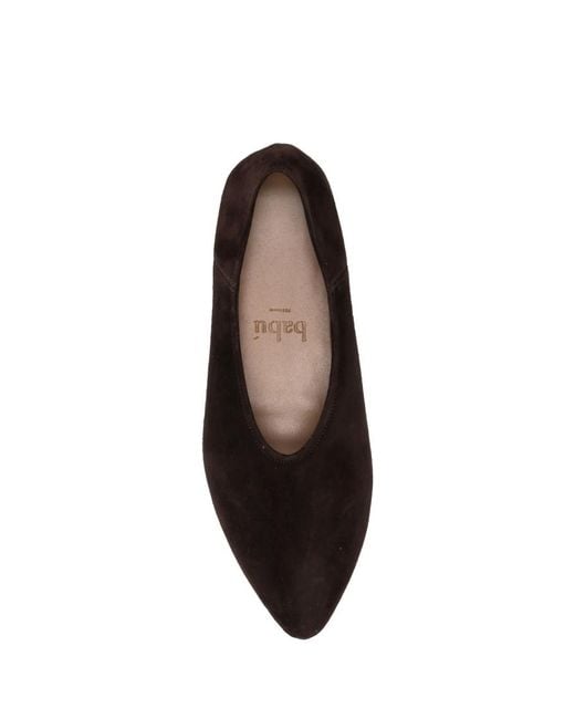 L'Agence Brown Solid Ballet Flats