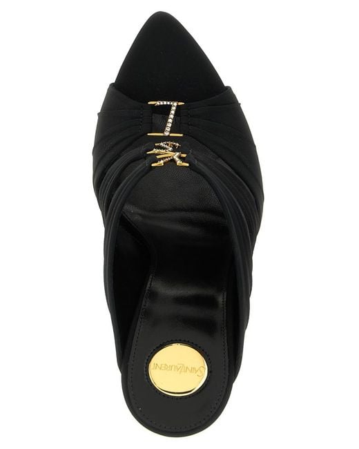 Saint Laurent Black Solid Heels