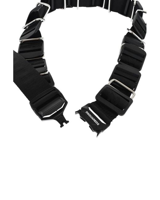 DSquared² Black Logo Belt for men
