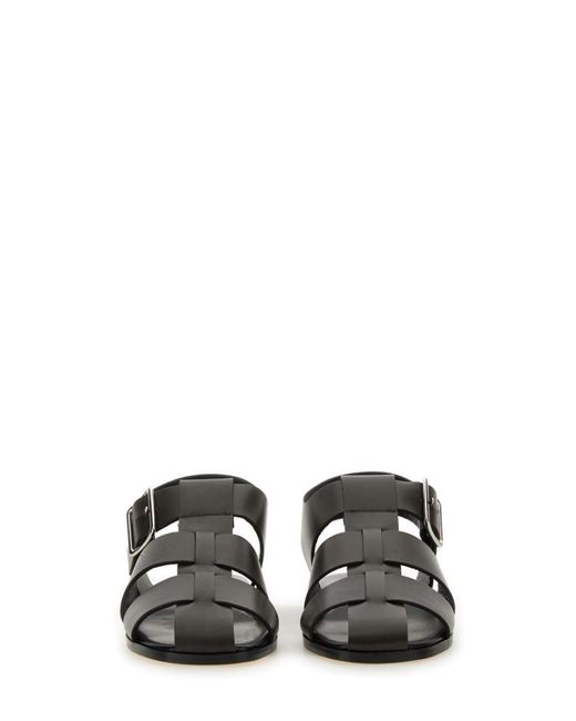Aeyde White Solid Sandals