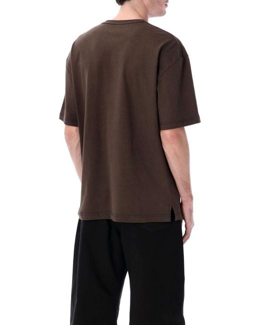 Lemaire Black Boxy Heavy Jersey T-Shirt for men