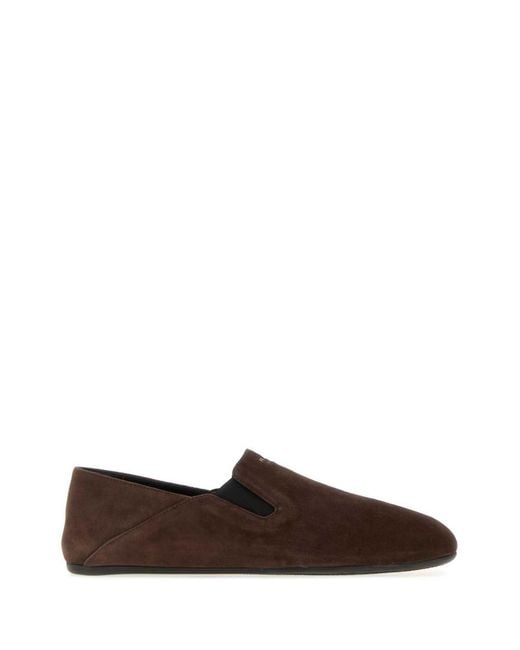 Prada Brown Suede Loafers for men