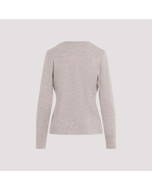 Ralph Lauren Pink Knit Henley Wool Top