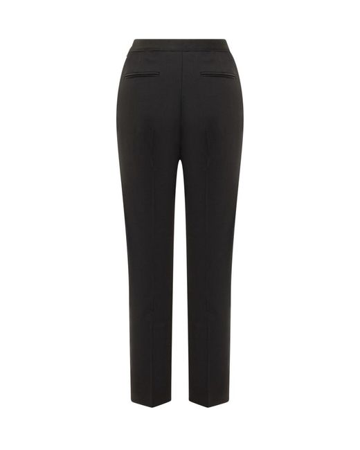 MSGM Black Straight Flat Front Pants