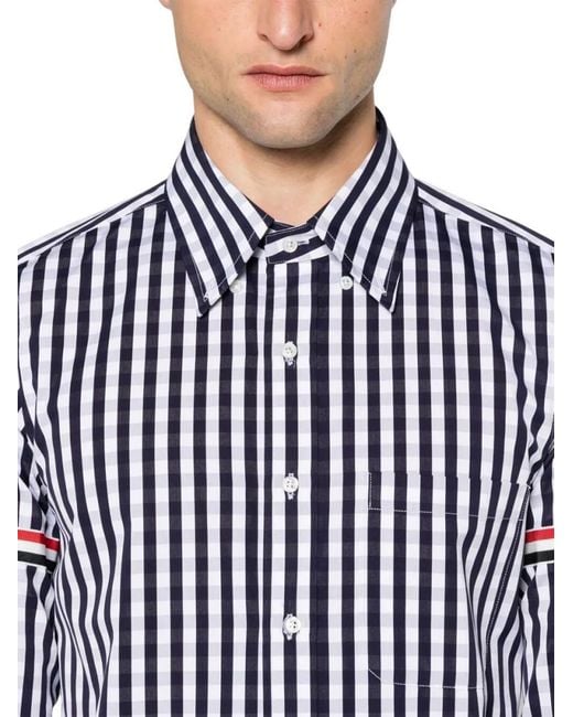 Thom Browne Blue Stripes Shirts for men