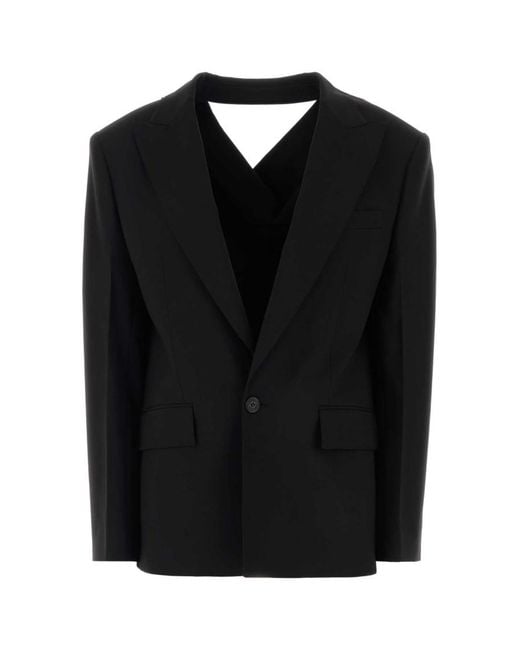 DSquared² Black Solid Shawl Lapel Jacket