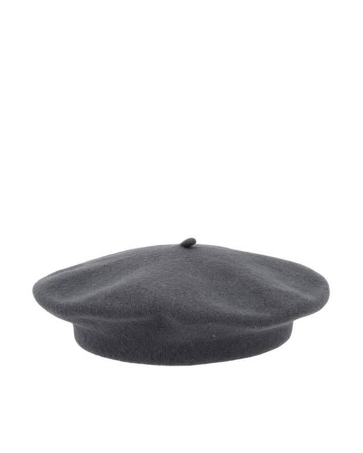 Maison Margiela Gray Solid Beret Hat for men
