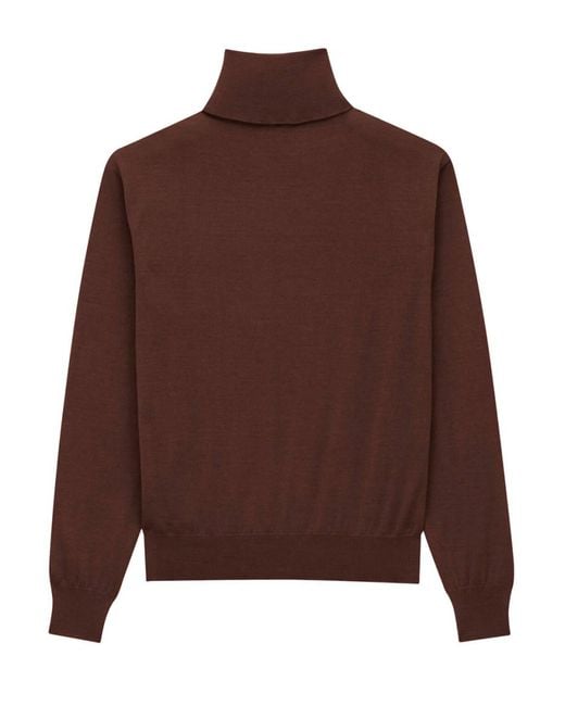 Saint Laurent Brown Turtleneck Sweater