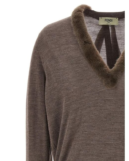 Fendi Brown Mink Sweater