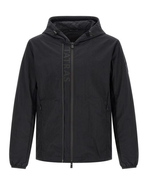 Tatras Black Solid Hood Jacket for men