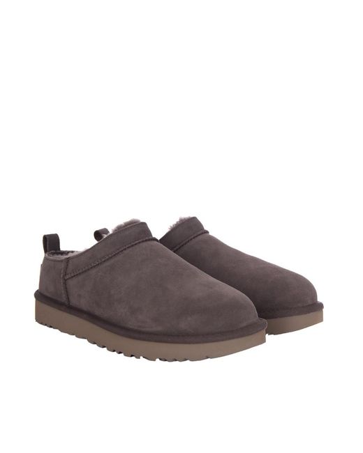 Ugg Brown Solid Classic Micro Boot