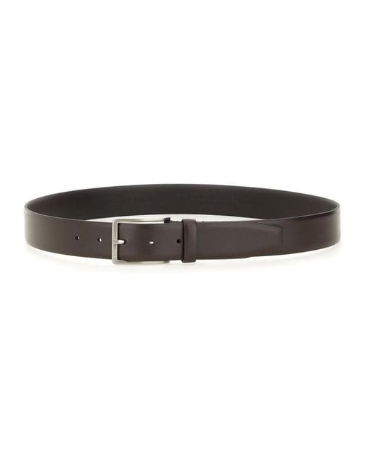 Boss Brown Solid Buckle Belt for men