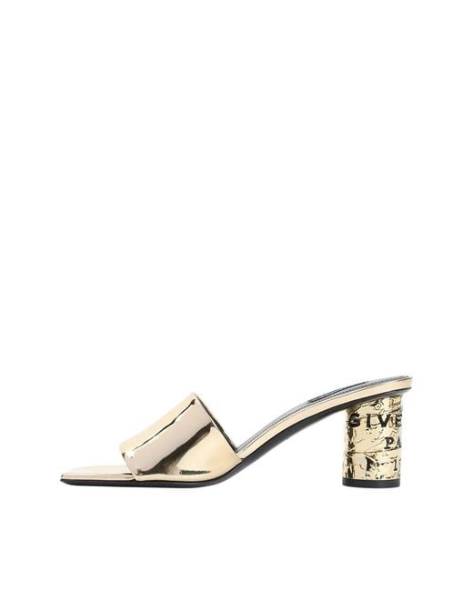 Givenchy Metallic Square Toe Heels