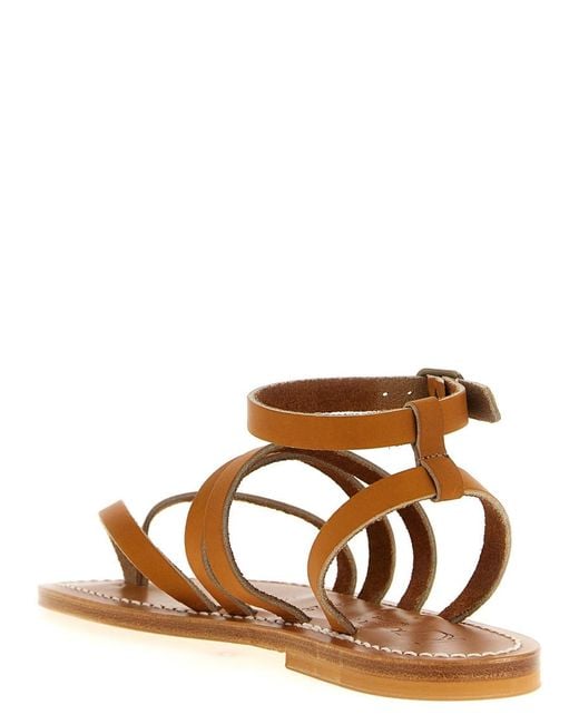 K. Jacques Brown Open Toe Sandals