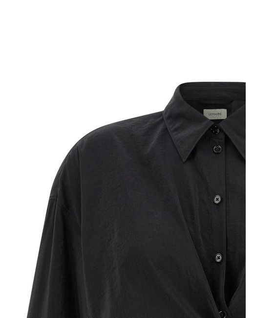 Lemaire Black Relaxed Solid Shirt