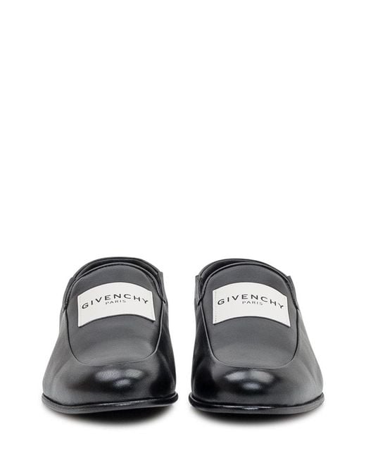 Givenchy White Logo Label Loafers