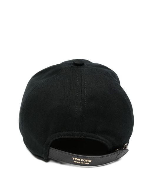Tom Ford Black Cotton Baseball Cap for men