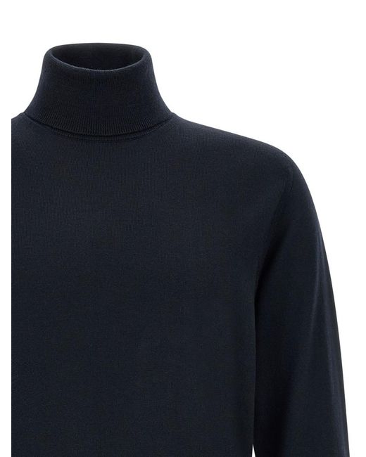 Zanone Blue Turtle Neck Sweater for men