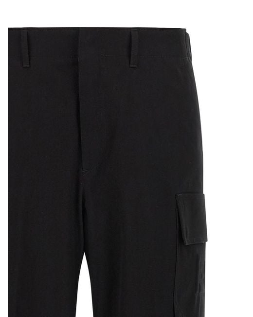 Fendi Black Regular Cargo Pants for men