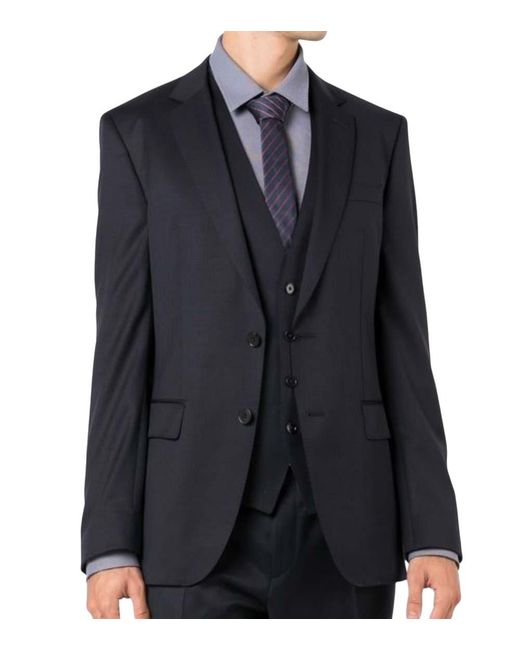 Boss Black Solid Notched Lapel Blazer for men