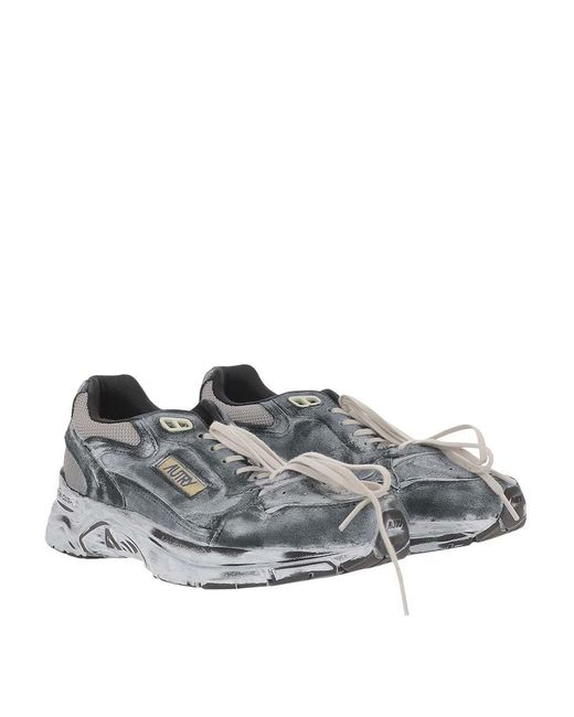 Autry Gray Distressed Sneakers for men