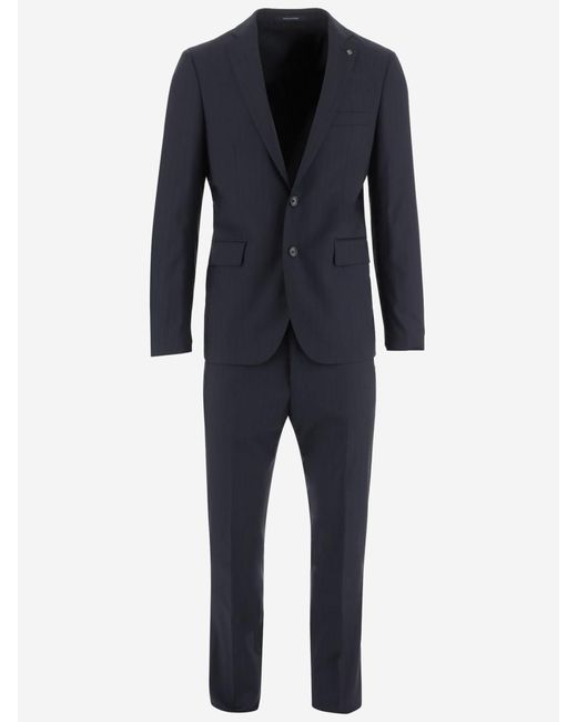 Tagliatore Blue Single-Breasted Suit for men
