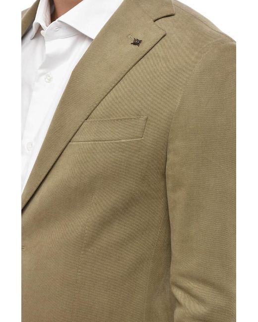 Corneliani Natural Single Breasted Blazer for men