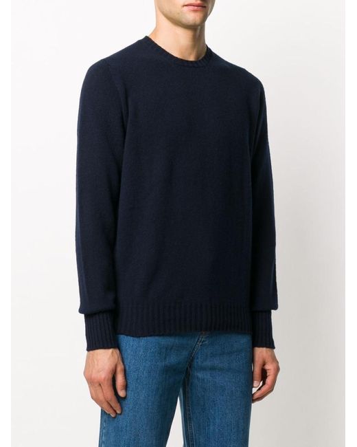 Drumohr Blue Round Neck Long Sleeves Sweather for men