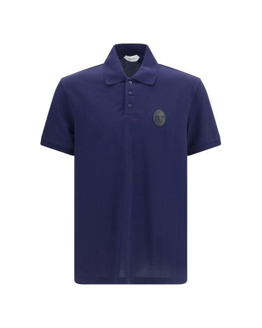 Versace Blue Logo Polo for men