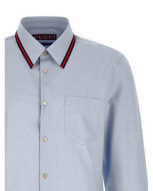 Gucci Blue Regular Solid Shirt for men