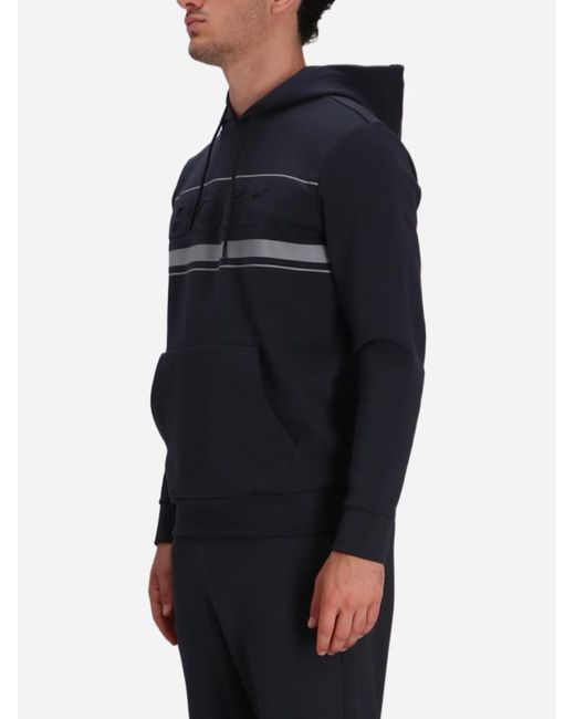 Boss Blue Logo Hoodie for men