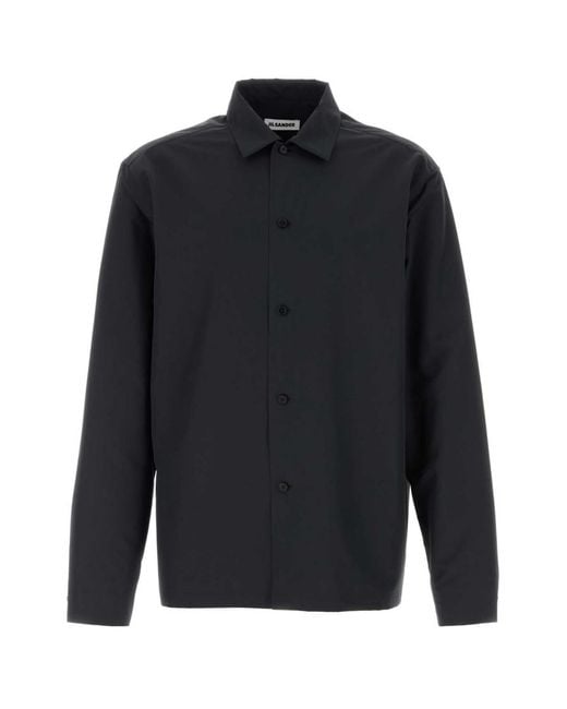 Jil Sander Blue Regular Solid Shirt for men