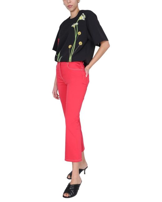 Moschino Flared Flat Front Pants