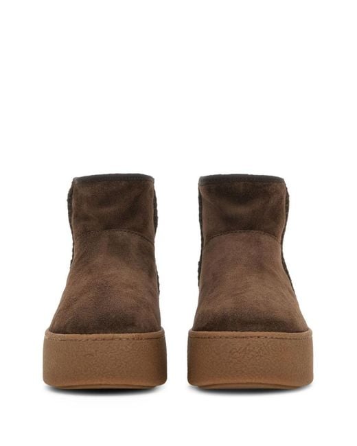 Hogan Brown Suede Ankle Boots