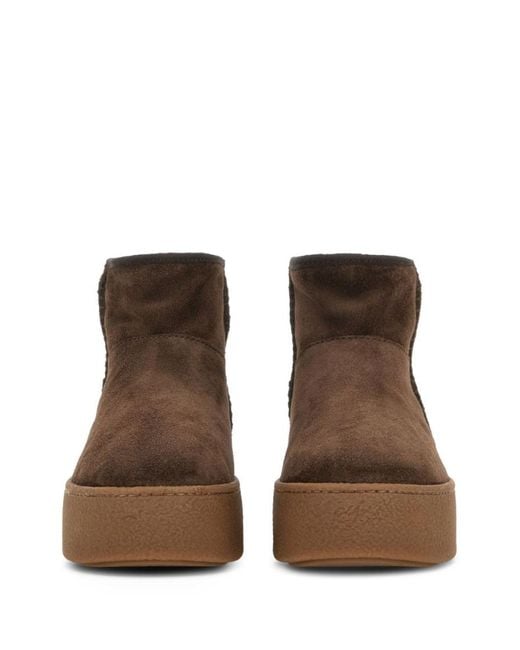 Hogan Brown Suede Ankle Boots