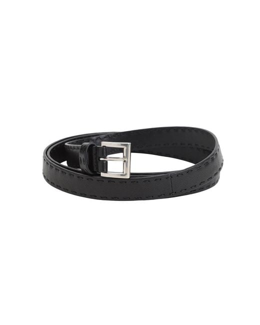Prada Black Solid Buckle Belt