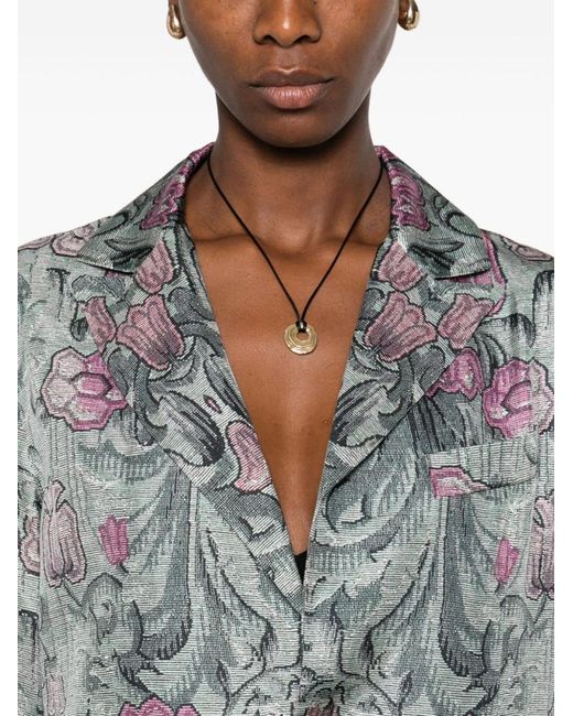 Pierre Louis Mascia Multicolor Printed Single-Breasted Coat