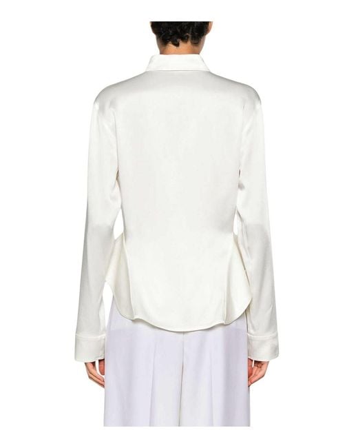Stella McCartney White Off Slim Solid Shirt