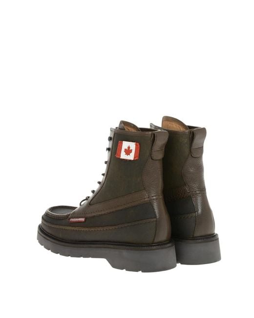 DSquared² Brown Logo Boots for men
