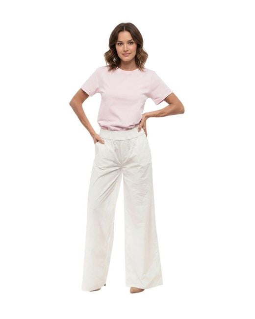 DSquared² White Loose Elasticated Pants