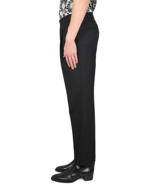 sunflower Black Straight Pleated Pant for men