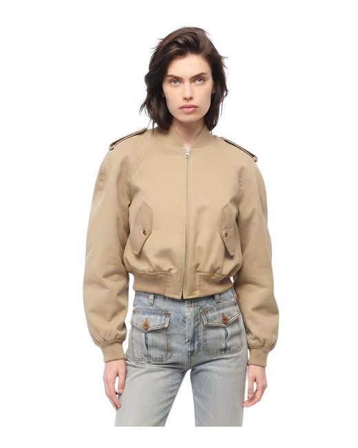 Moschino Natural Solid Band Collar Jacket