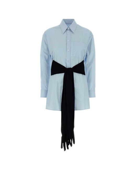 MM6 by Maison Margiela Blue Regular Solid Shirt
